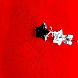 925 Sterling silver Star glitter rings